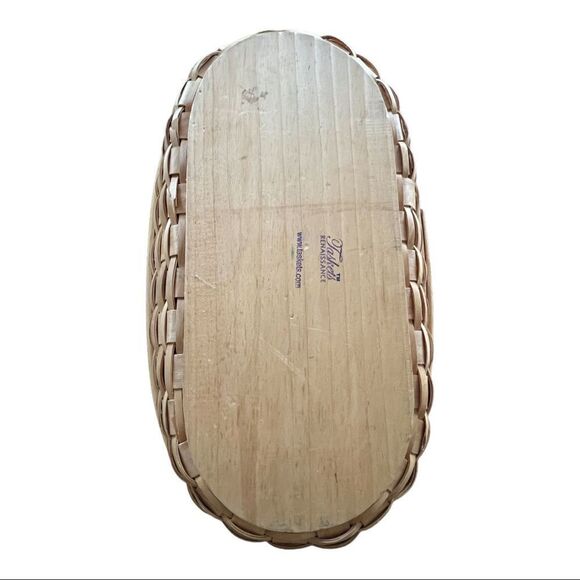 Taskets Renaissance vintage basket w/Navy Blue liner. 8.5” x 14” - Picture 5 of 11